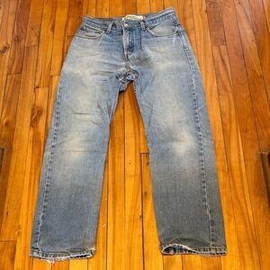 Signature by Levi Strauss Light Blue Women’s Distressed Straight-Leg - 30 by 32